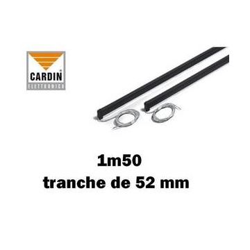 Barre palpeuse résistive NOIR 1m50 tranche 52 mm contact 8.2 KO CARDIN Remplacé par CA950NC8K2L16N