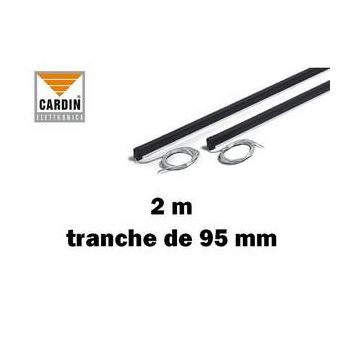Barre palpeuse résistive NOIR 2m tranche 95 mm CARDIN