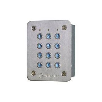 Digicode CAASE en INOX rétro éclairé avec électronique intégrée 3 relais CDVI