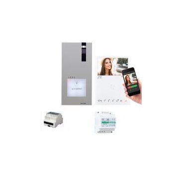 Kit vidéophone système VIP moniteur QUADRA + moniteur Mini main libre Wi-Fi. accès à distance- COMELIT -