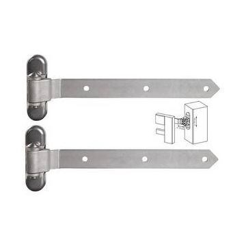Charnières pour porte industrielle en bois réglage 3-D L du bras 250mm LOCINOX