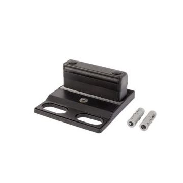 2 charnières en applique ouverture 180° réglable 2 dimensions aluminium noir. - LOCINOX -