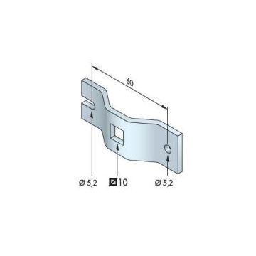 Support côté moteur DMI volets roulants orientables - SIMU -