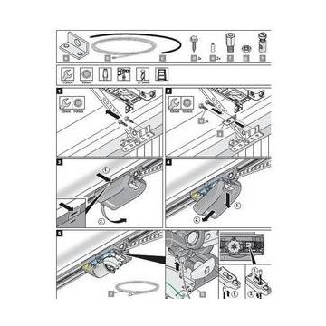 Tige de poussée Ferrure pour porte battante porte de garage SOMMER L mini 2800mm / DUO - MARATHON