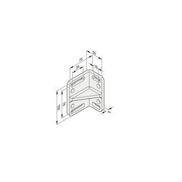 Ferrure pour poteau de portail 84/210 droit TWIST 200 E / EL - SOMMR -