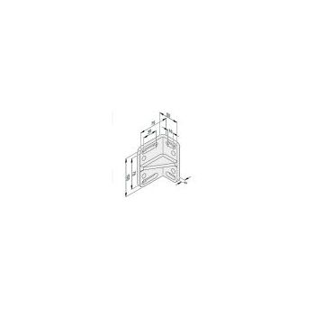 Ferrure pour poteau de portail 84/104 gauche + droit acier inoxydable- SOMMER -