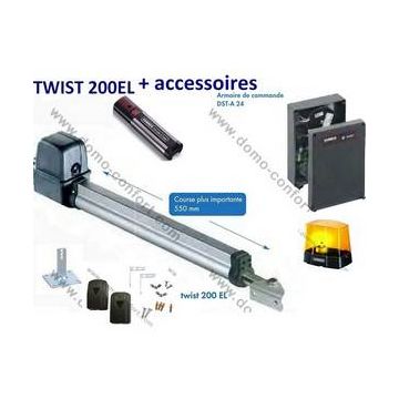 Kit motorisation de portail 2 battants (jusqua 25m) twist 200E + accessoire Sommer