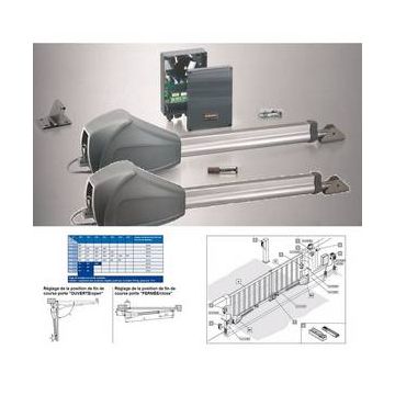 Vérin seul pour portail battant 1 vantail (environ 7m) Twist XL SOMMER.