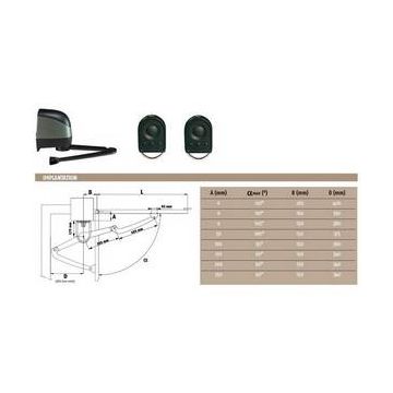 Automatisme motorisation à bras portail battant Pack standard AXOVIA 220B Somfy