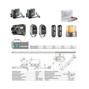 Automatisme motorisation vis sans fin port battant pack confort 24V IXENGO S RTS