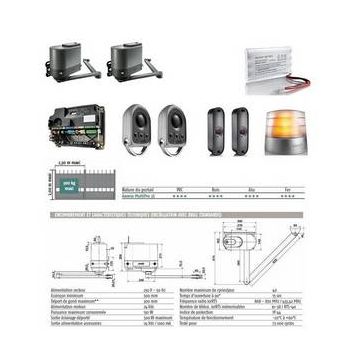 Automatisme motorisation vis sans fin porl battant pack confort 24V IXENGO L RTS