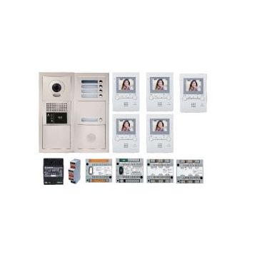 Pack vidéo GTBV5E 5 boutons avec 5 moniteurs GT1M3 programmés - AIPHONE -