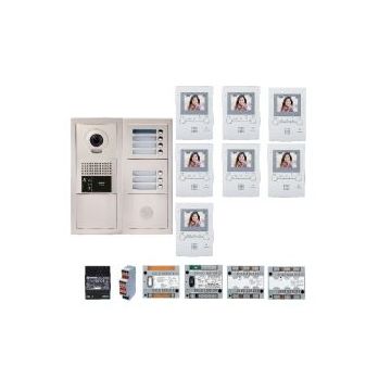 Pack vidéo GTBV7E 7 boutons avec 7 moniteurs GT1M3 programmés - AIPHONE -