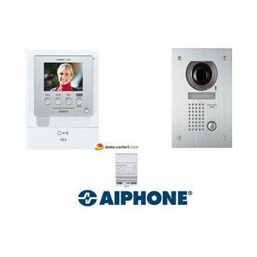 Kit vidéo couleur platine encastrée antivandale +moniteur vidéo JFS2AEDF AIPHONE