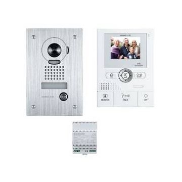 Kit vidéo couleur grand angle 170° avec zoom main libre platine encastrée - remplacé par AIJPS4AEDF