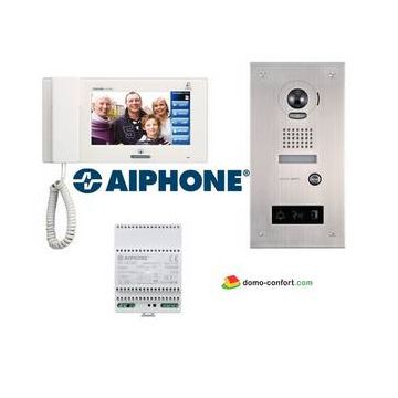 Kit vidéo couleur tactile grand angle platine encastrée antivandale AIPHONE