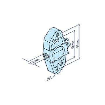 Support mural de store M6 sans bord de centrage moteur tubulaire sore R7-R40 -BECKER-