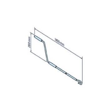 Manivelle avec crochet Long 1400mm moteur tubulaire store et volet roulant - BECKER -