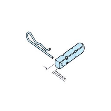 Pièce de raccordement carré 10 mm type 2 moteur tubulaire store etvolet roulant R7-R50 - BECKER -
