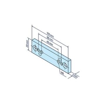 Support de stores HK M6 avec vis fixation moteurs tubulaires storesL44-L120 - BECKER -