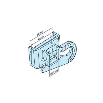 Kit dadaptation P/R - 3/20 support à sceller moteur tubulaire volet roulant R7-R30 -BECKER-