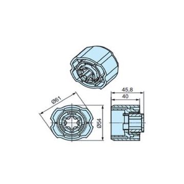 Roue O-HM65 (35-45) pour détection dobstacle sensible moteur store P5-P13 et R7-R50 -BECKER-
