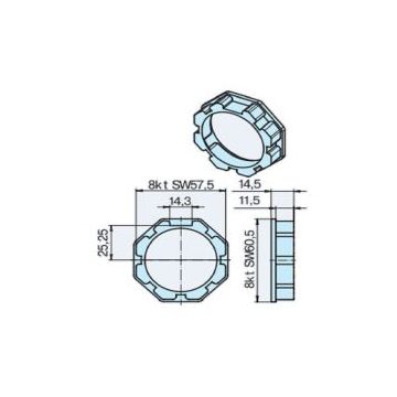 Couronne Rollmatic 60 (45) pour tube octogonal moteur volets roulantP5-P13-M04 -BECKER-