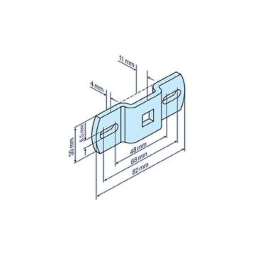 Support mural de store P/R 4K-10 moteur tubulaire store R7-R50 -BECKER -