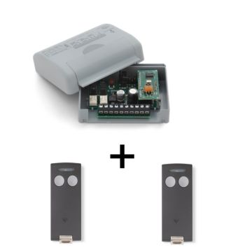 Kit 1 mini-récepteur + 2 télécommandes 2 canaux S504 / 433Mhz - CARDIN