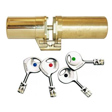 CYLINDRE 787 MONOBLOC DORÉ POUR VTS / PALIERIS / MODULIS (3 CLÉS)