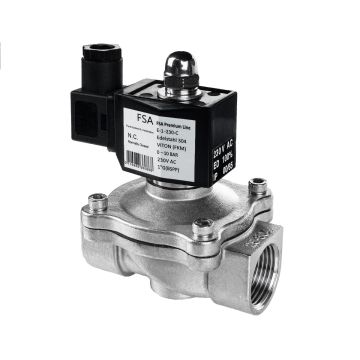 Électrovanne en inox 1/2 - 230V AC - NF - 10 bars - FSA -