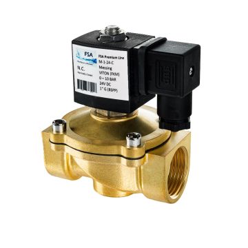Électrovanne en laiton 1 - 230V AC - contact NF - 10 bars - FSA -