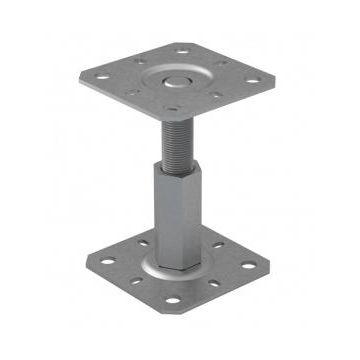 Pied réglable - hauteur 100 à 150 mm + fixations (4 goujons + 4 tirefonds) -ING-