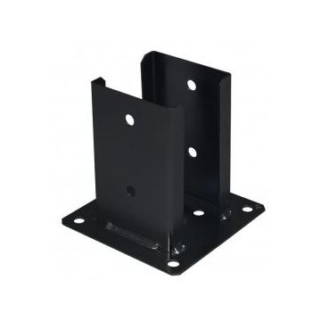 Pied à boulonner rainuré 91 x 91 Noir -ING-