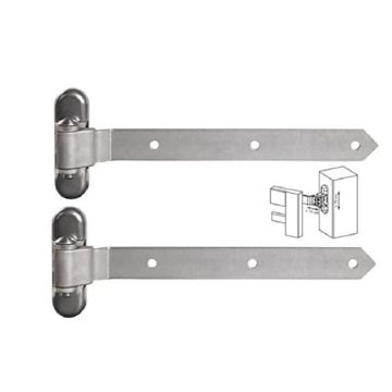 Charnière 180° à réglage tridimensionnel pour portails en bois - Locinox - voir LO3DW350HDG