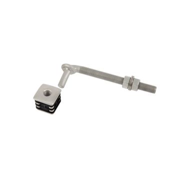 Charnière avec bouchons en aluminium pour portillon de jardin avec Tigfiletée 160 mm pour profil 50 x 50