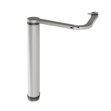 Ferme-portail Gris motorisé VENUS avec bras articulé, pour portail battant jusqu'à 1.4m - LOCINOX -