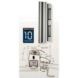 Bandeau Poignée De Sécurité Aluminium 40 Cm Avec Ventouse 300 Kg - Pour Portes De Secours - NF